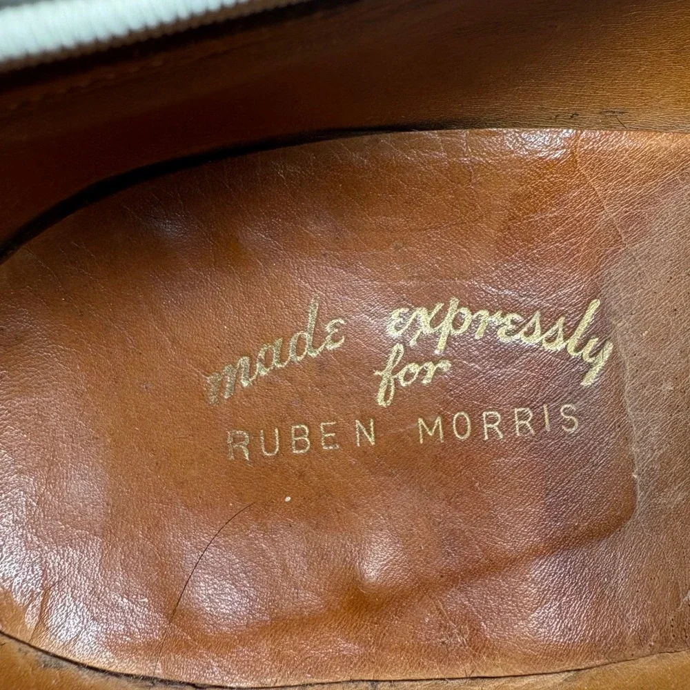 Vintage Ruben Morris Alligator Tassel Loafers Mens 9.5 D White Exotic Skin Shoes